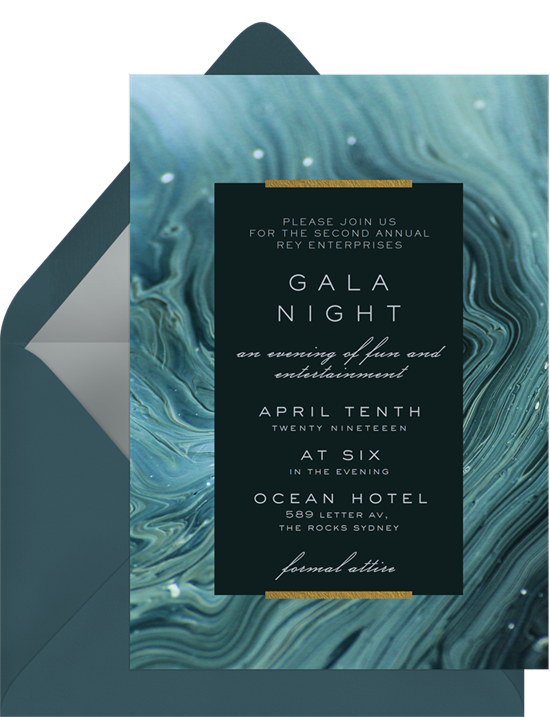 The Mineral Texture Gala Invitation from Greenvelope