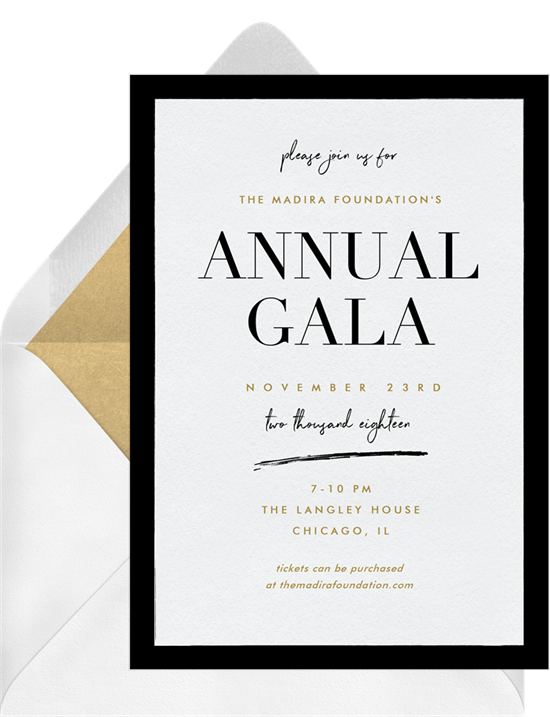 The With a Twist Gala Invitation from Greenvelope