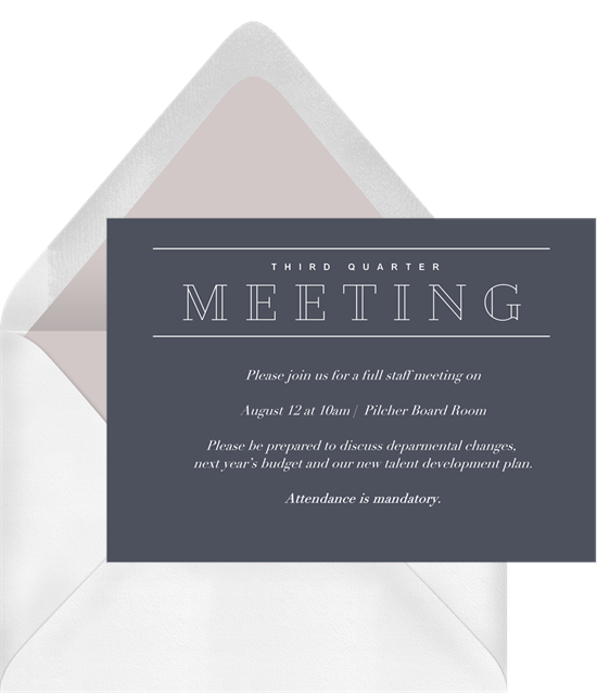 Simple Meeting invite