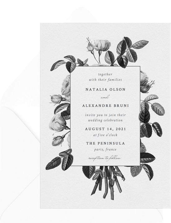 Vintage Bouquet wedding invitations from Greenvelope