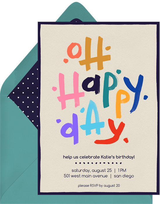 Oh Happy Day Invitations to add your Mother's Day sayings to