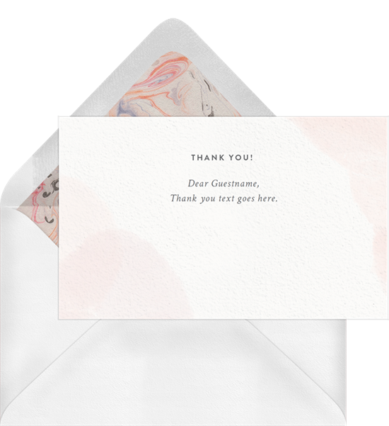 Watercolor baby shower thank you cards