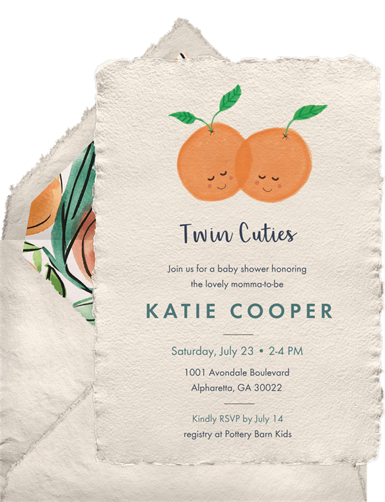 Baby shower invitation wording For Twins