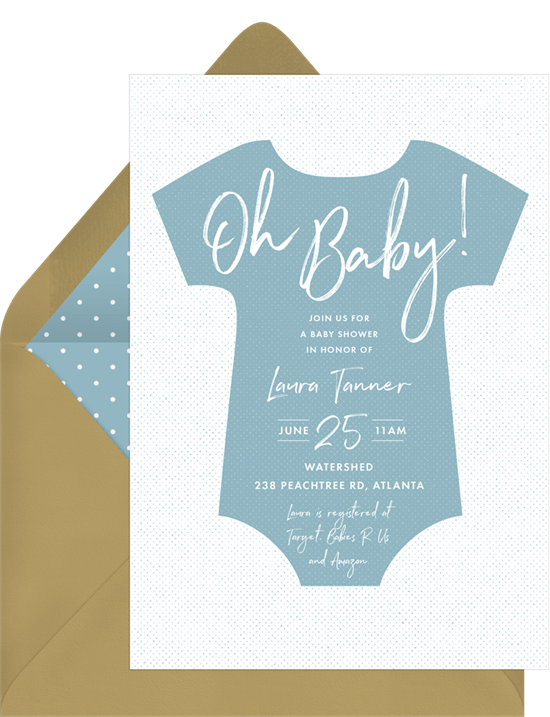 baby shower invitation with baby name