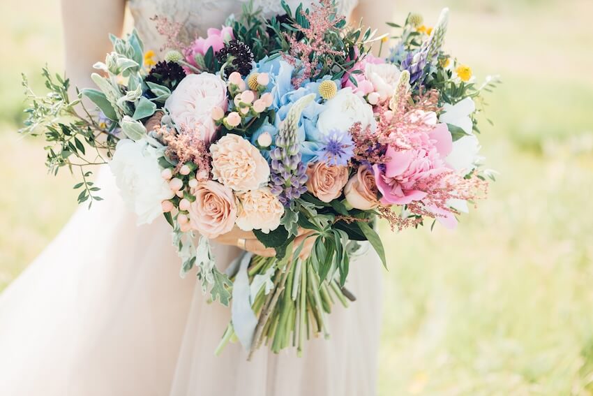 Pastel-colored bouquet