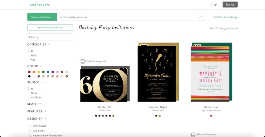How to send an evite: Greenvelope Birthday Party invitations