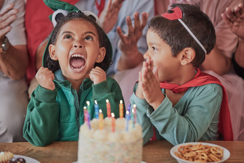 Toddler birthday party ideas: siblings celebrating their birthday