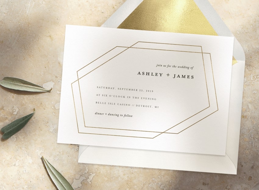Simple wedding invitations