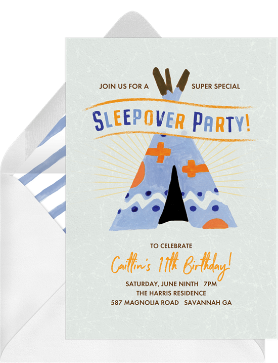 sleepover invitations: Sleepover Party Invitation from Greenvelope