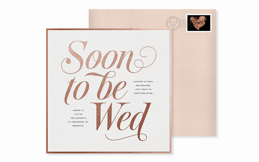 simple soon to be wed invite template