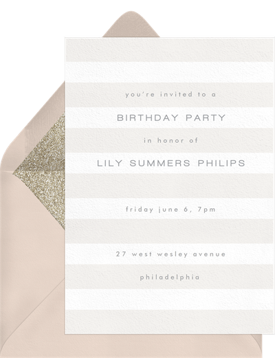 Striped Party Invitation by Greenvelope