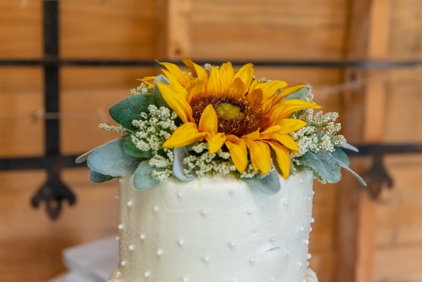 Sunflower themed cake