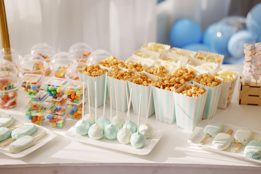 Variety of sweets on a table