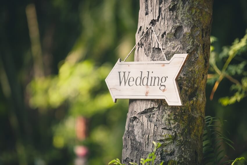 Vintage wedding signage