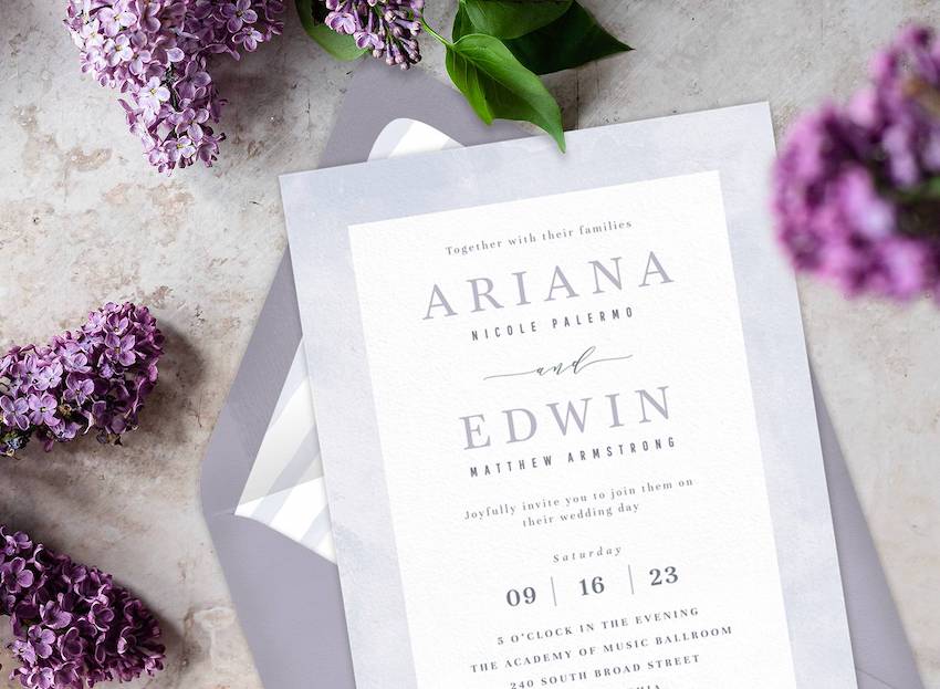 Together with Their Families” Wedding Invitation Wording Ideas