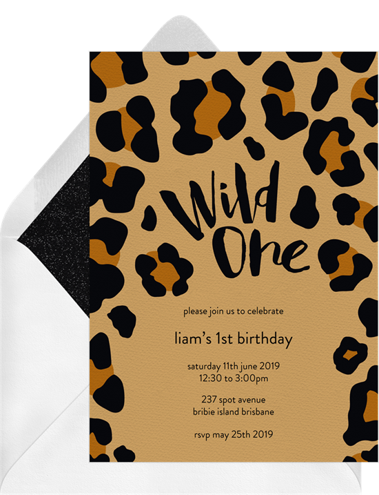 1st birthday invitations: the Wild One Invitation design from Greenvelope