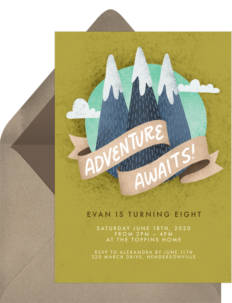 Adventure Awaits Invitations | Greenvelope.com