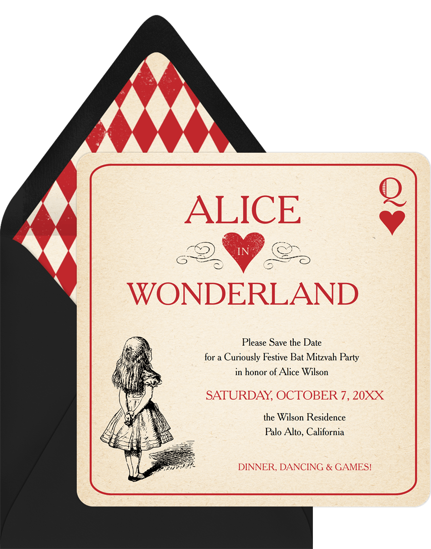 Adventures In Wonderland Save The Dates Greenvelope Com