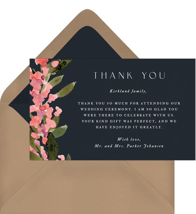 Arbor Blossoms Thank You Notes in Creme | Greenvelope.com