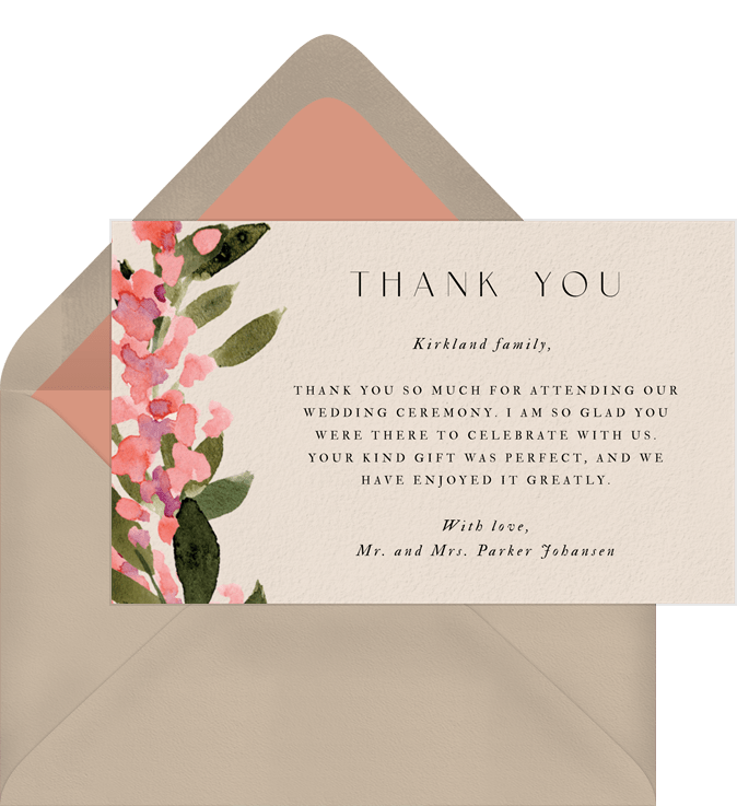 Arbor Blossoms Thank You Notes in Blue | Greenvelope.com