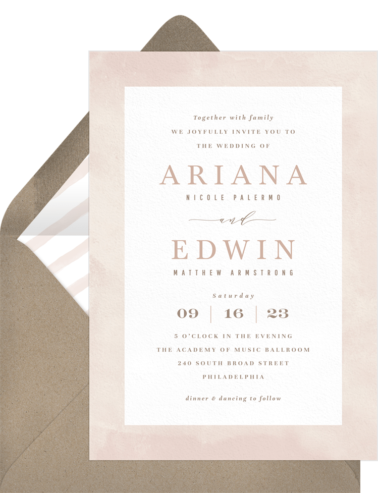 Ariana Invitations | Greenvelope.com