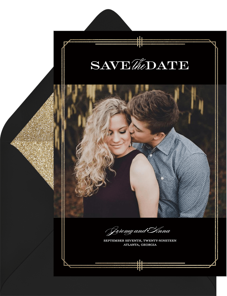 Art Deco Frame Save The Dates