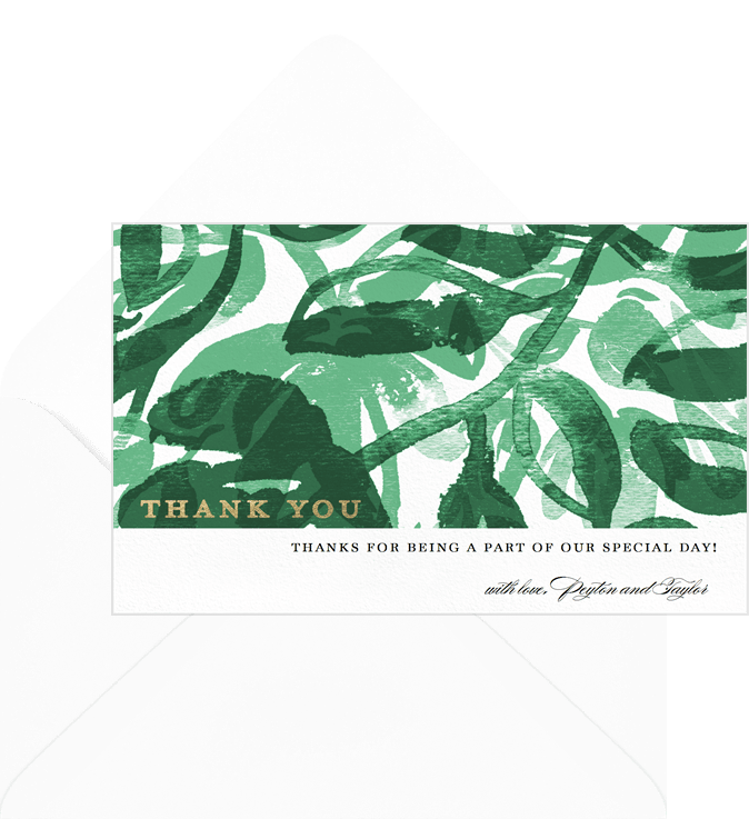 Artful Monochromatic Border Thank You Notes in Blue | Greenvelope.com