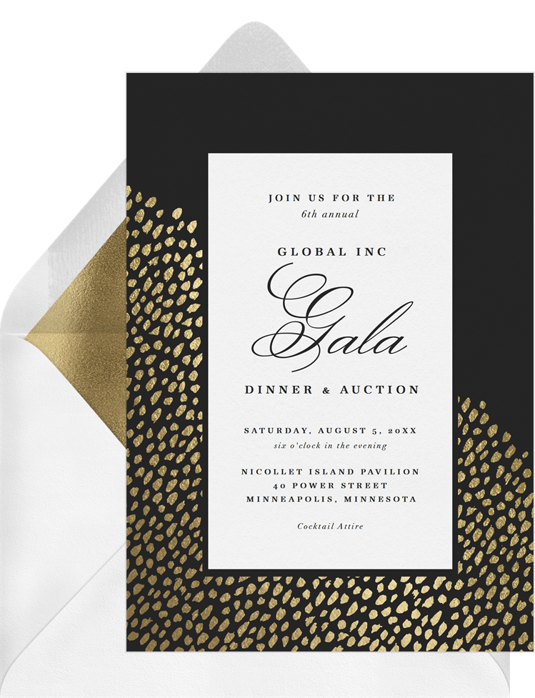 Asymmetric Glam Invitations