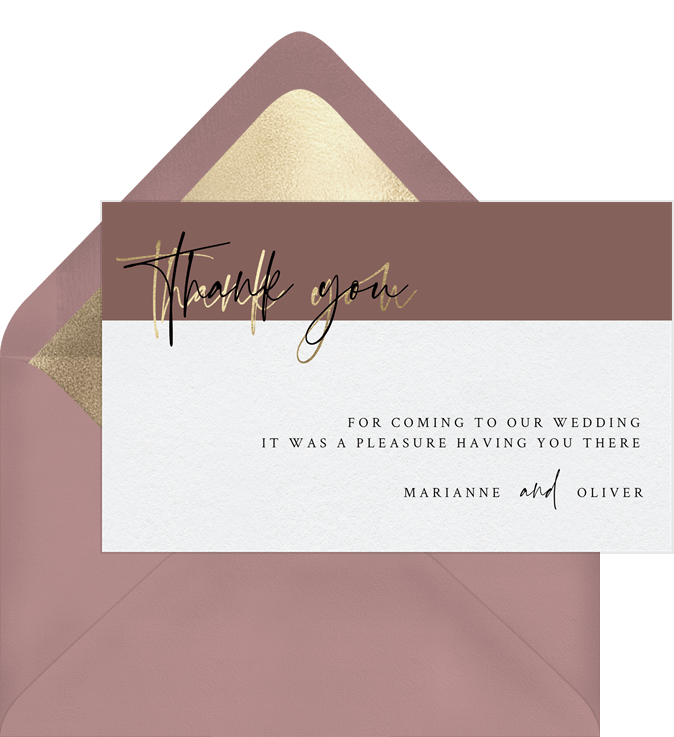 Bar Accents Thank You Notes in Creme | Greenvelope.com