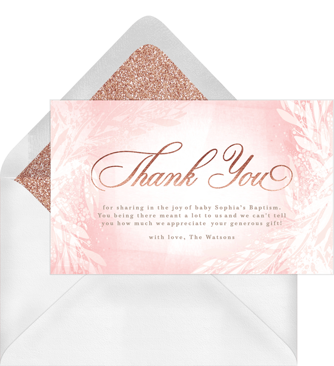 Beautiful Baptism Thank You Notes