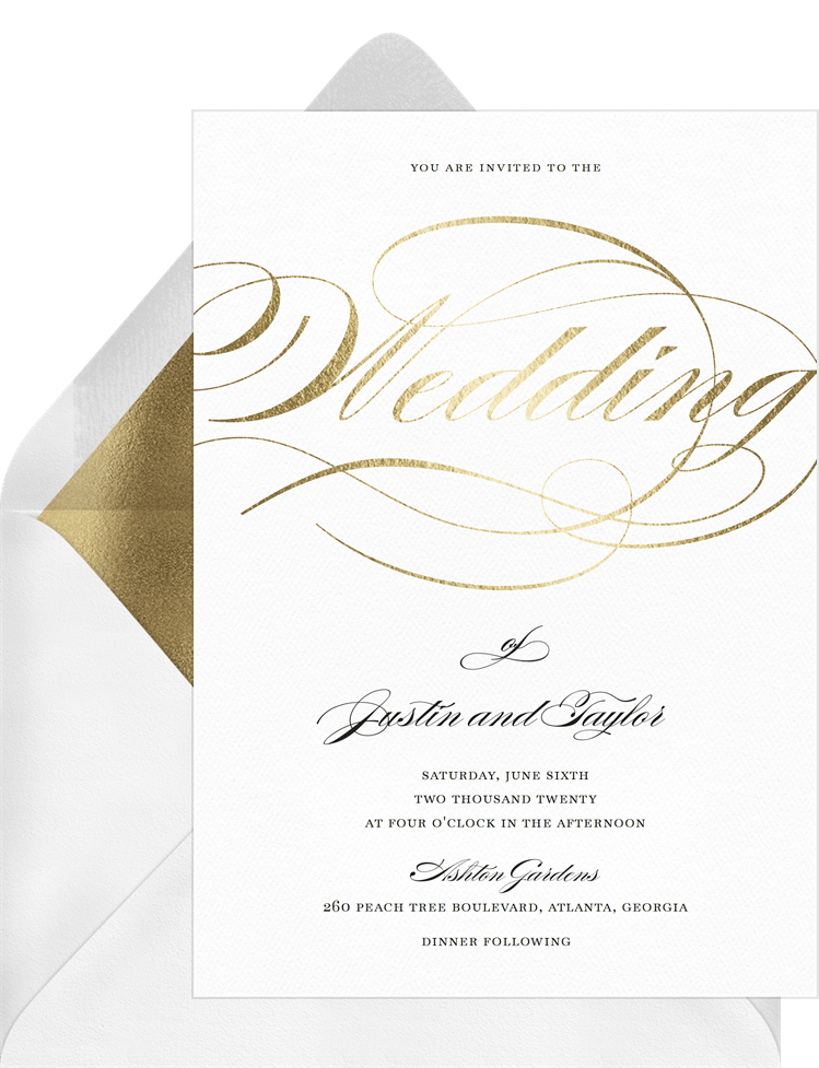 Beautiful Script Invitations in Blue | Greenvelope.com