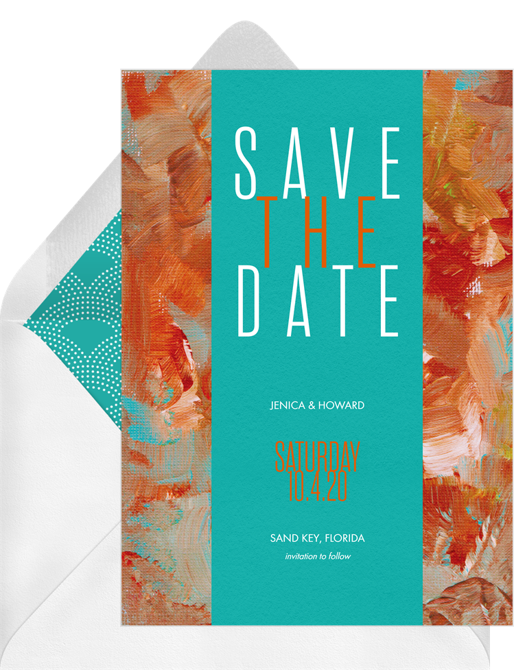 Bold Abstract Acrylic Invitations Greenvelope Com