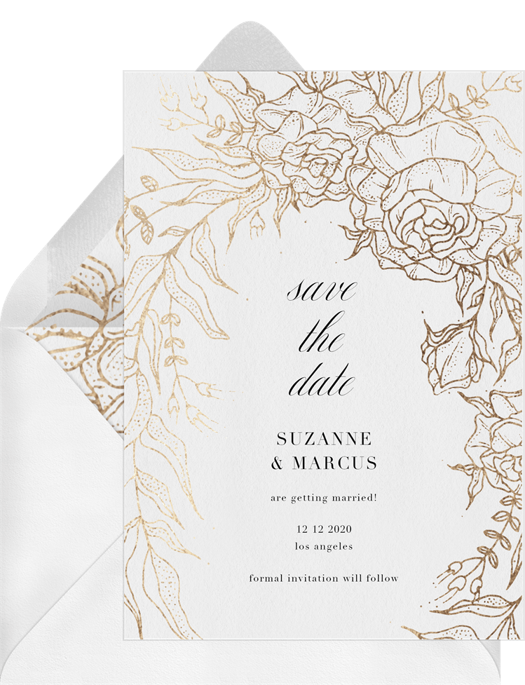 Botanical Wreath Save The Dates Greenvelope Com