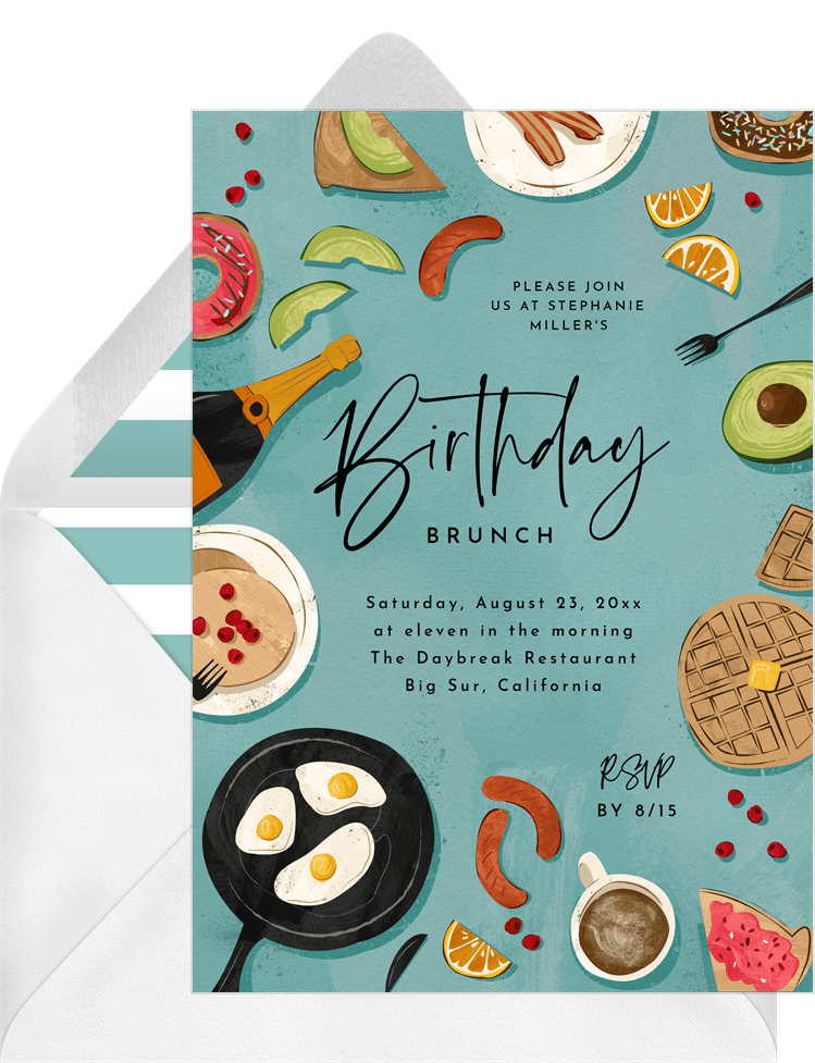 Birthday Brunch Invitations | Shilohmidwifery.com