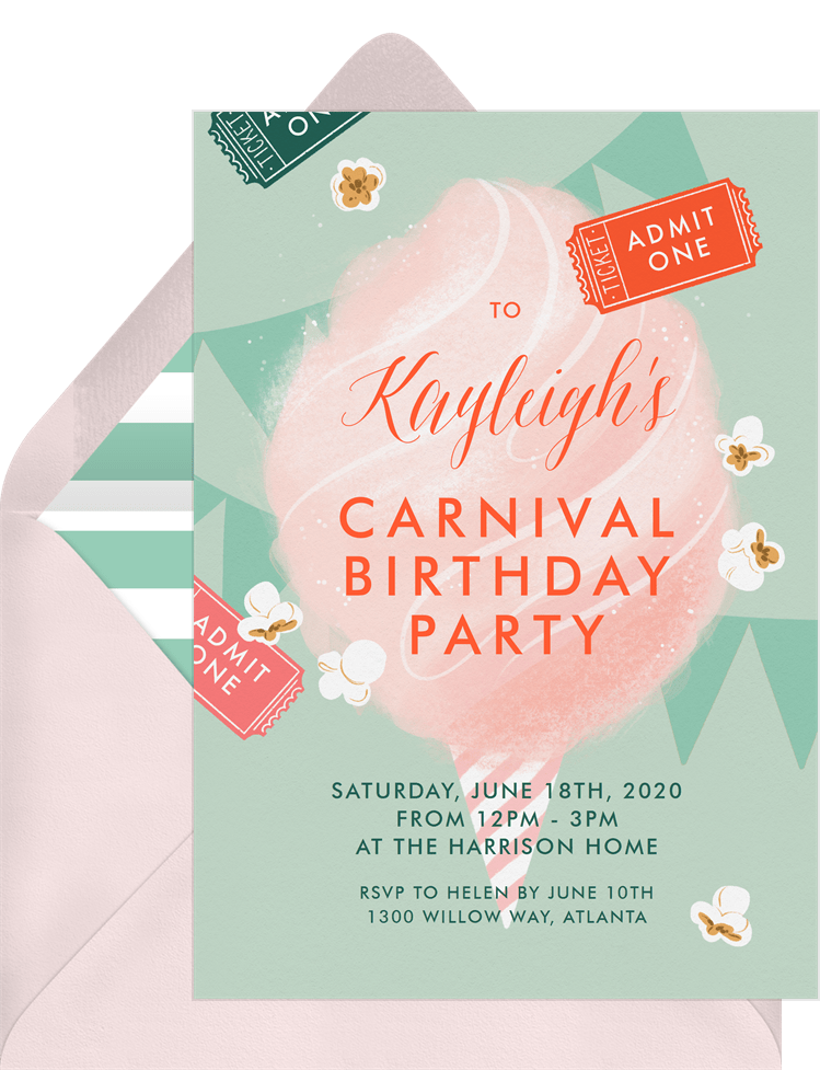Carnival Party Invitations