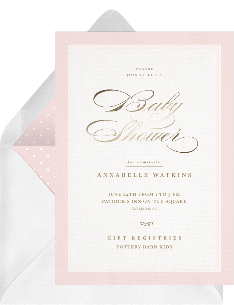 classic baby shower invitations