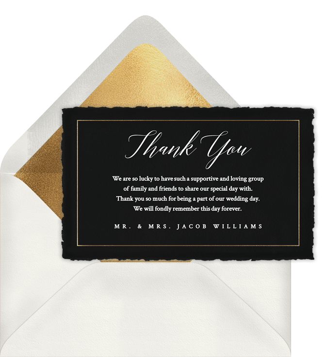 Classic Deckled Edge Thank You Notes | Greenvelope.com