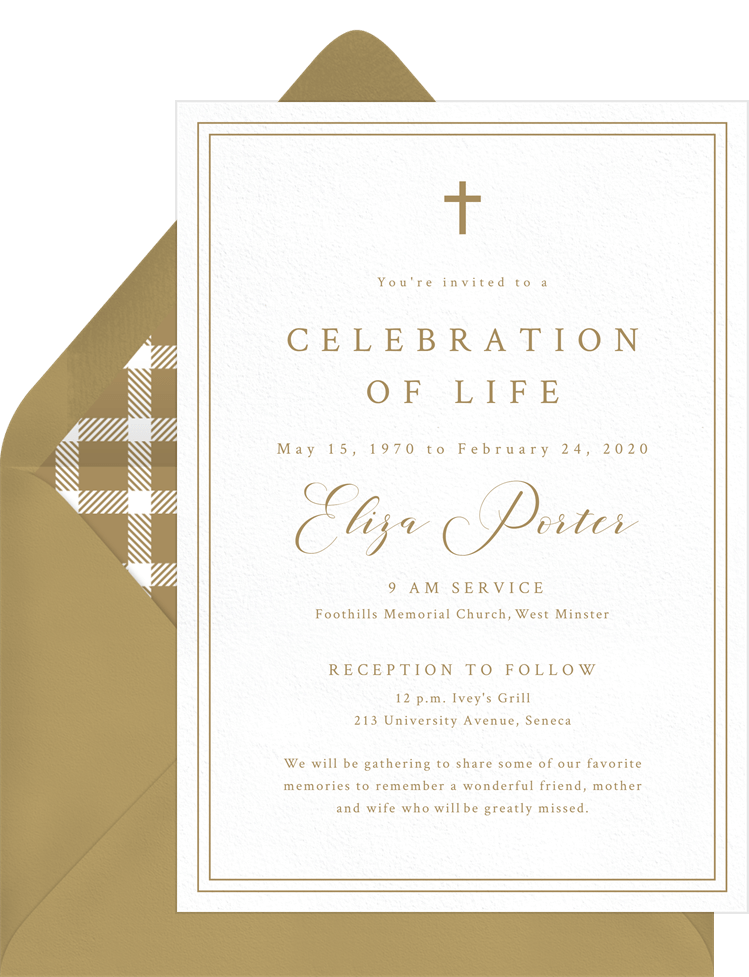 Classic Grace Invitations in Green