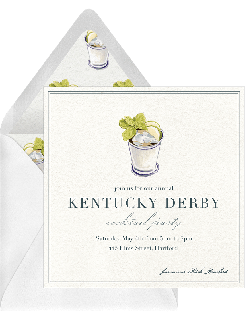Classic Mint Julep Invitations