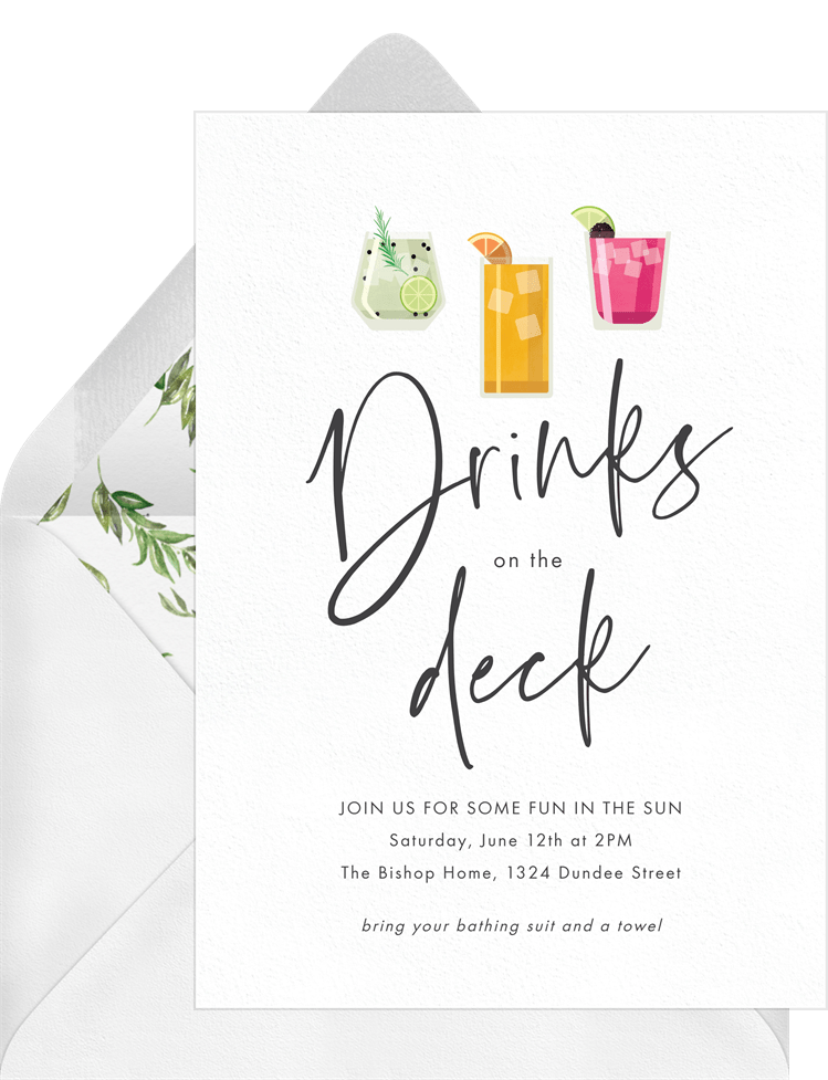 Colorful Cocktails Invitations | Greenvelope.com