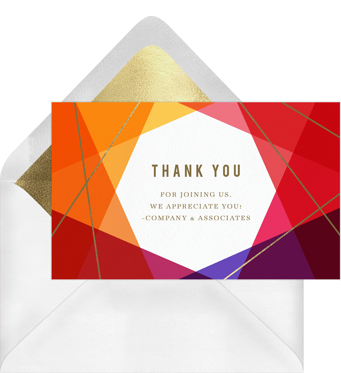 Colorful Geometric Thank You Notes Greenvelope Com