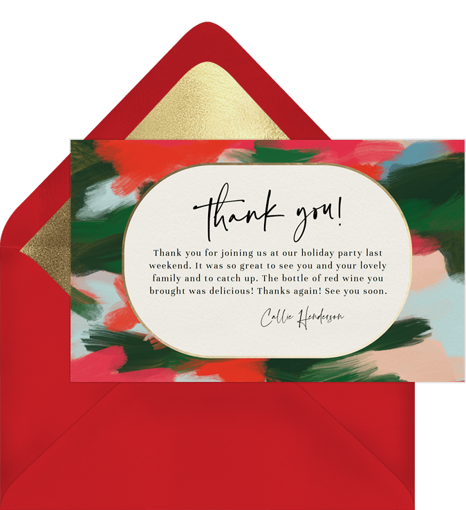 Colorful Strokes Thank You Notes In Green Greenvelope Com