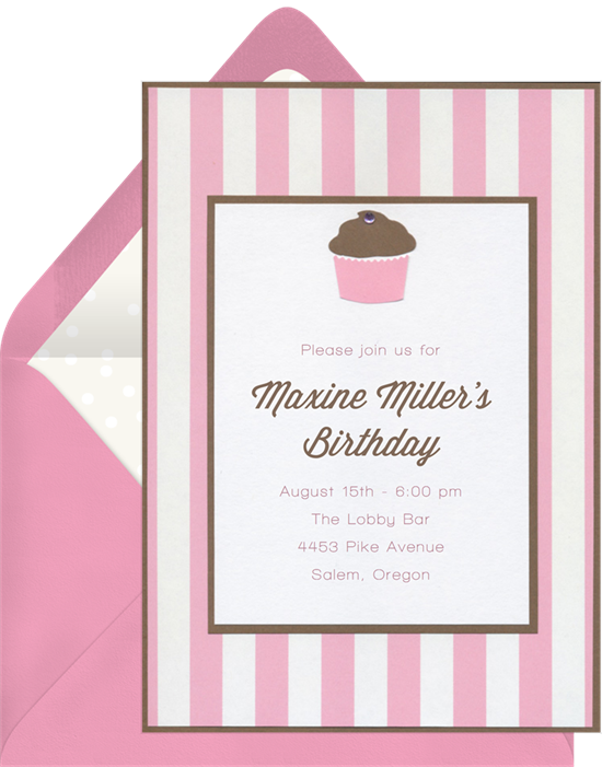 cupcake gem invitations in pink greenvelope com cupcake gem invitations pink o527~16 cupcake gem invitations in pink greenvelope com,Gem Invitations