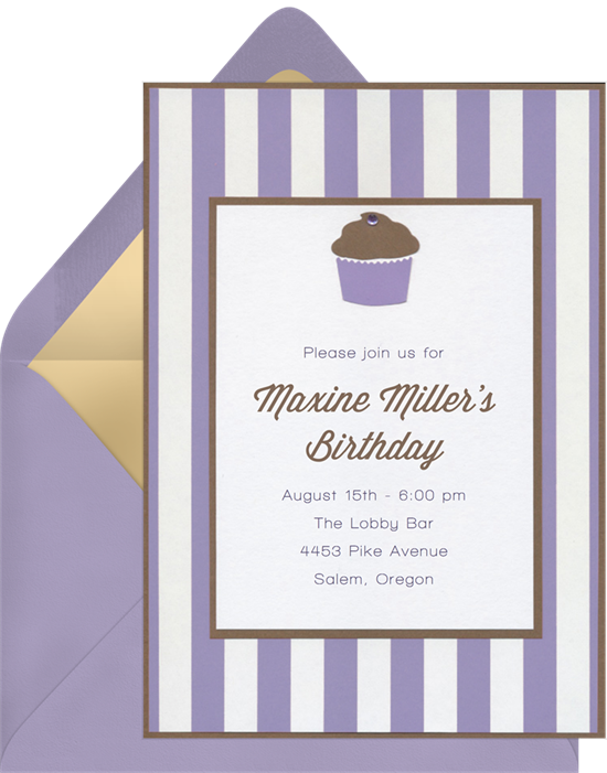 cupcake gem invitations in purple greenvelope com cupcake gem invitations purple o529~16 cupcake gem invitations in purple greenvelope com,Gem Invitations