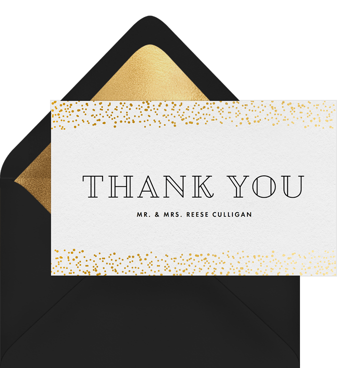 Delicate Confetti Thank You Notes | Greenvelope.com