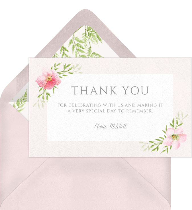 Delicate Floral Thank You Notes | Greenvelope.com