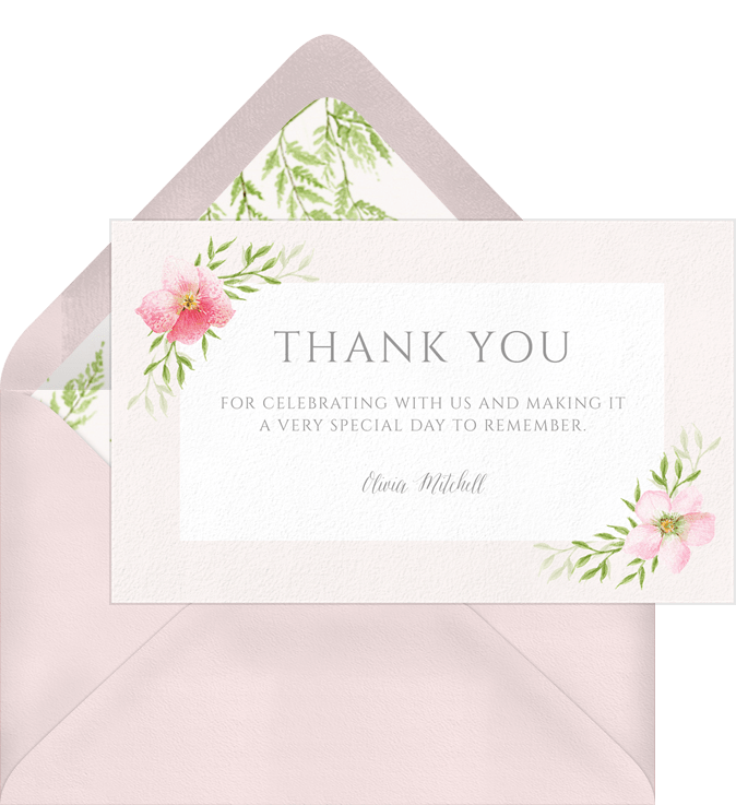 Delicate Floral Thank You Notes
