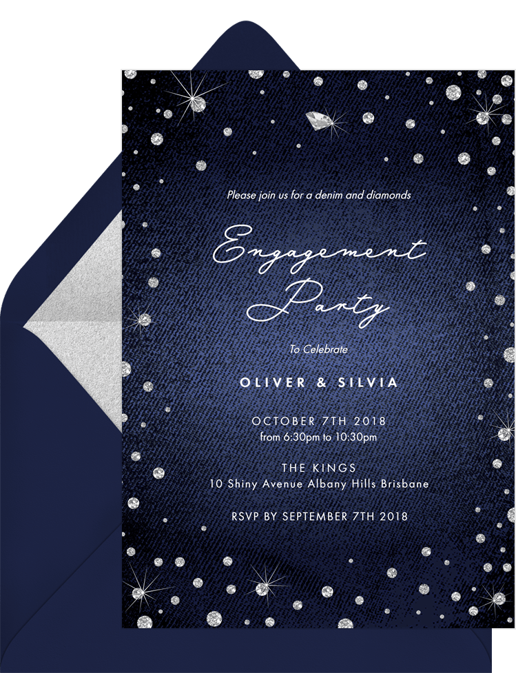 Denim And Diamonds Invitations Greenvelope Com