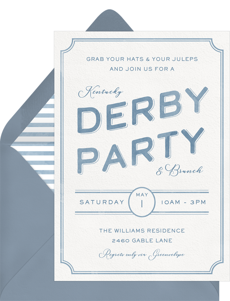 Derby Party Invitations
