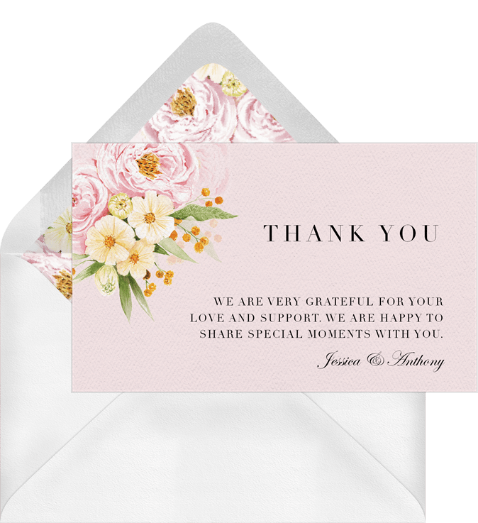 Dreamy Peonies Thank You Notes 